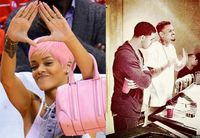 rihanna reaction to drake friendship with chris brown 411vibes