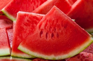 Slices of juicy watermelon