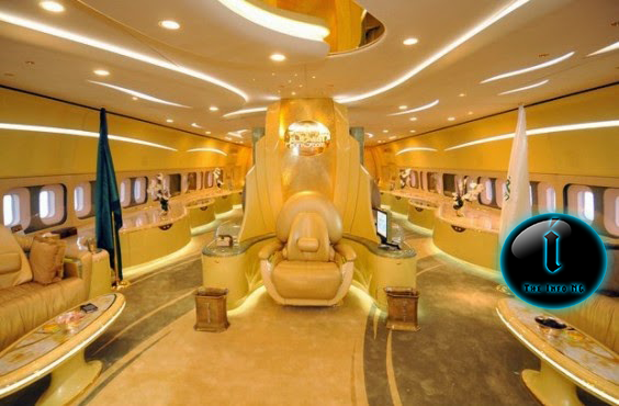 Photos of Saudi prince, Alwaleed private jet made of gold