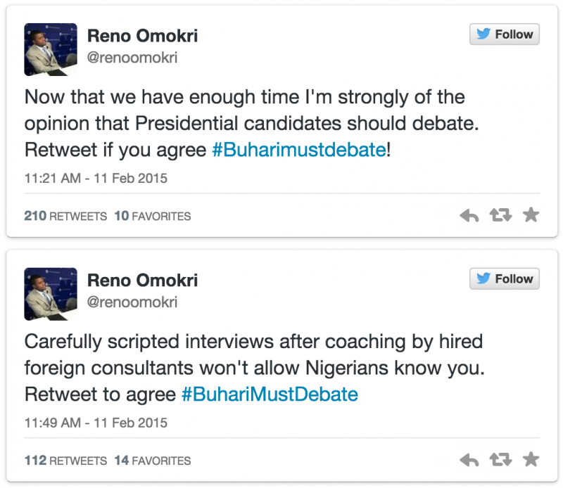 President Jonathan's aide, Reno begs Buhari