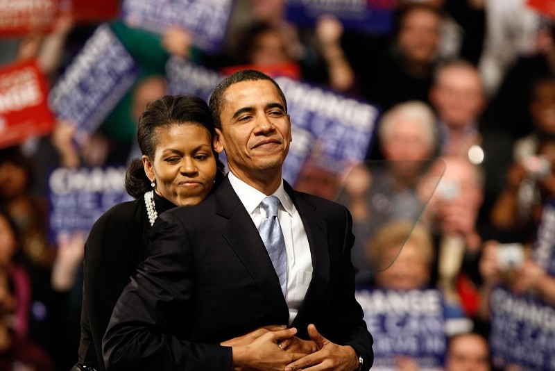 Obama And Supporters Rally On Night Of New Hampshire Primary