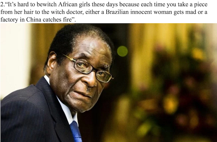Check out 13 extremely hilarious quotes by President Robert Mugabe theinfong.com 700x457