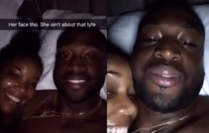 Dwyane Wade and Gabrielle Union share video of themselves in bed after making love theinfong.com 700x447