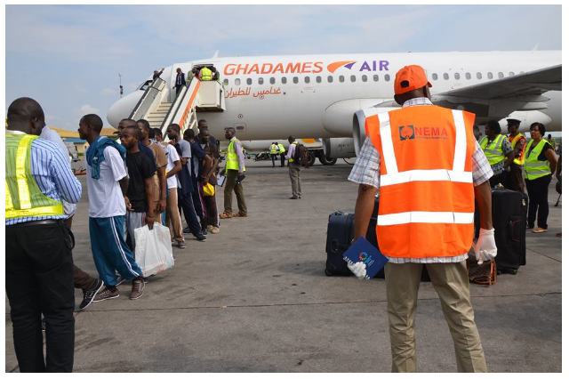 Photos of the 162 stranded Nigerian deportees