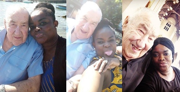 i met my husband through Yahoo Yahoo Lady who is married to a 90-year-old white man reveals how she met him