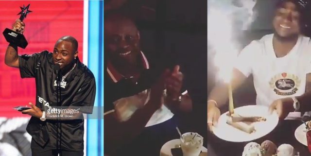 Davido celebrated by his family after winning the Best International act award (VIDEO)