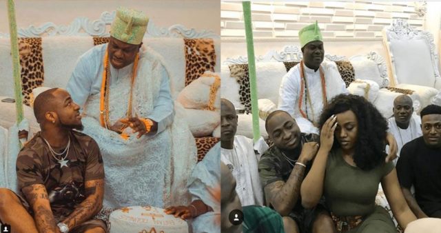 Watch the moment Davido introduced his girlfriend, Chioma to Ooni of Ife