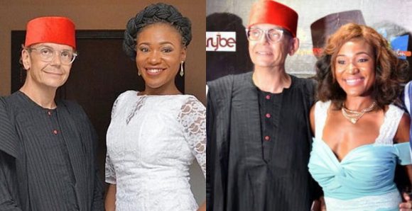 Actress Judith Audu gushes over her white husband as they celebrate 7th wedding anniversary