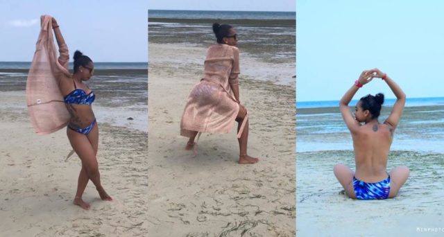 TBoss goes topless as she twerks up a storm at the beach (Photos+Video)