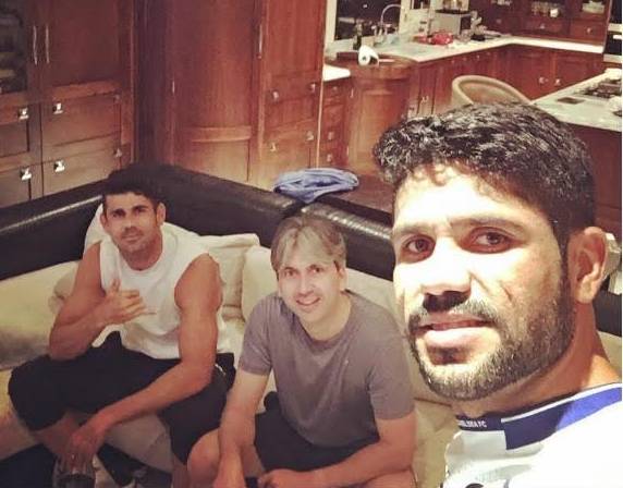 Chelsea player Diego Costa confuses fans with this photo of himself and his brother (Photo)