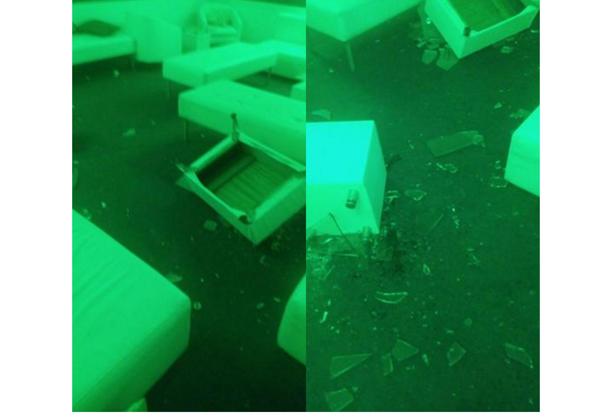 Olamide headies furniture destroyed