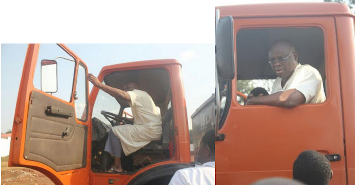 Fayose seen driving truck in Ekiti, says he drove and sold trucks before he became Governor (Photos)a theinfong.com 700x365