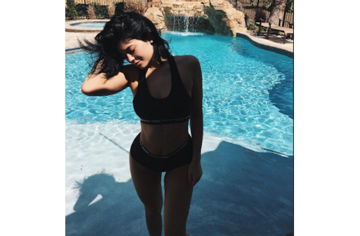 Kylie Jenner shares poolside photos in Puma underwear - theinfong.com 700x460