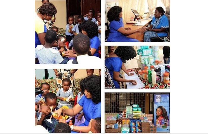 Omotola Jalade-Ekeinde visits an orphanage in Ghana... theinfong.com 700x453