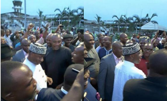 Rotimi Amaechi arrives Port Harcourt to a rousing welcome by supporters theinfong.com 700x420