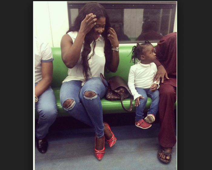 Mercy Johnson 10 Nigerian celebrities who rocked matching outfits with their kids (With Pictures) theinfong.com 700x560