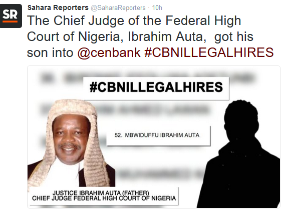 Sahara Reporters releases fresh list of 121 children of the rich hired by CBN theinfong.com