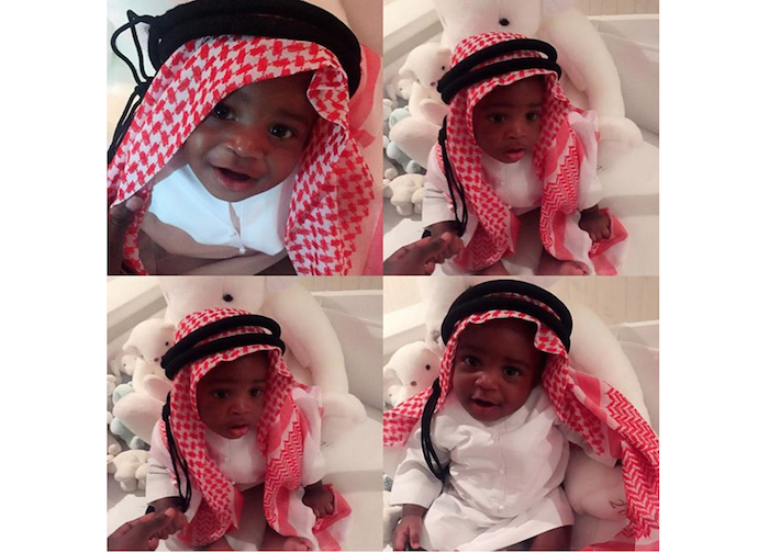 Tiwa savage son Jamil dressed in a Turban (See Photos) theinfong.com 700x504
