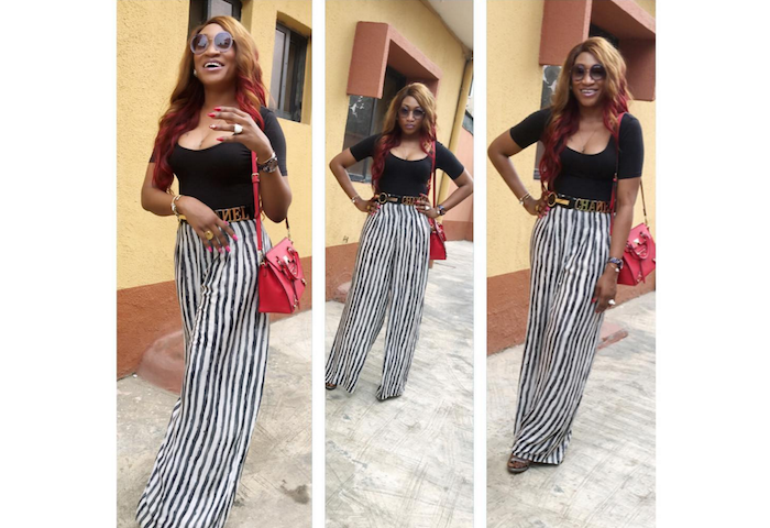 Actress Oge Okoye puts tattoo & boobs on display (See Photos) theinfong.com 700x480