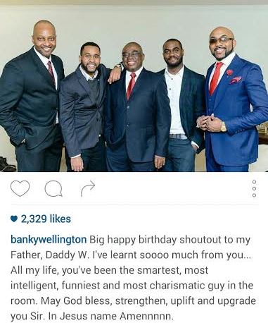 Check out Banky W's birthday shoutout to his dad theinfong.com
