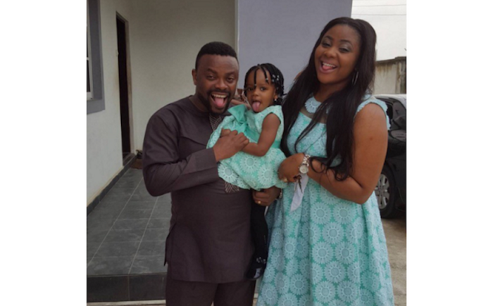 Comic actor, Okon shows off his lovely family in new photos - See his beautiful daughter! theinfong.com 700x435