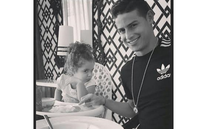Real Madrid star, James Rodriguez shares cute pic with his daughter theinfong.com 700x443