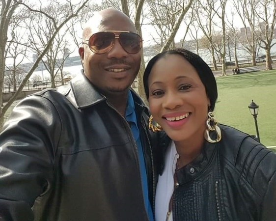 Loved up! Clarion Chukwurah shares new photo with new husband theinfong.com