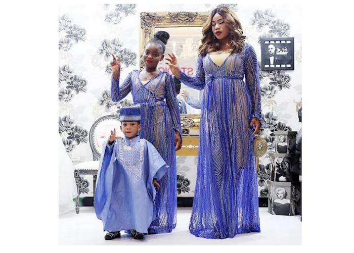 Toyin Lawani and her kids step out in lovely matching outfits theinfong.com 700x501