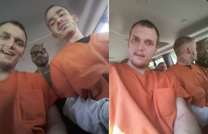 Inmate gets in trouble for posting selfies in van on his way to jail theinfong.com 700x451