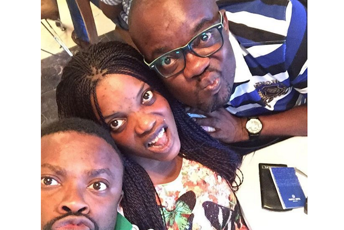Comedian Okon, Empress Njamah & Charles Inojie show off their pouting skills.. Whose pouting is the best? (See Photo) theinfong.com 700x468