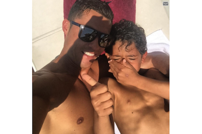 Cristiano Ronaldo shares cute photo with his son theinfong.com 700x466