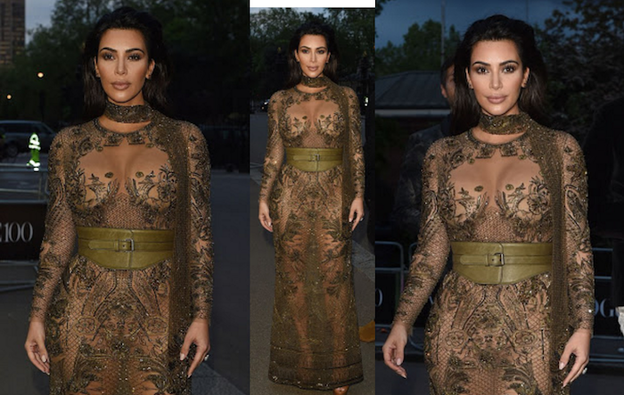 Kim Kardashian shows off her curves in see through dress theinfong.com 700x443