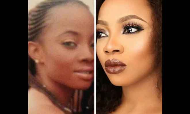 photos-of-toke-makinwa-before-after-bleaching-her-skin-for-maje-ayida-theinfong-com
