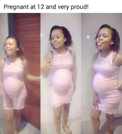 12 years pregnant girl and proud