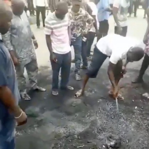 Burnt to death in lagos