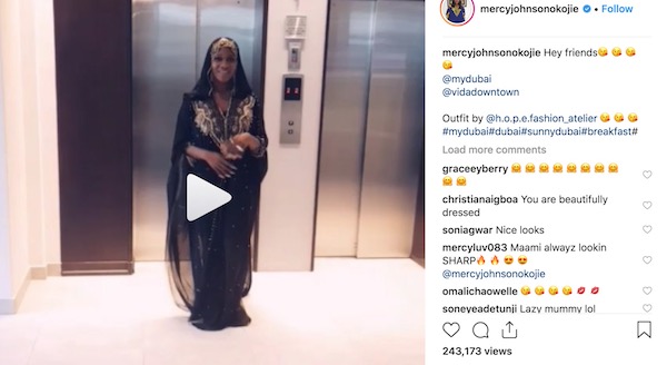 Mercy Johnson Dubai video