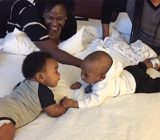 Uche Jombo's son on a playdate with celebrity baby (Photo) theinfong.com