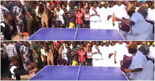 Ooni of Ife spotted playing tennis in interesting new video