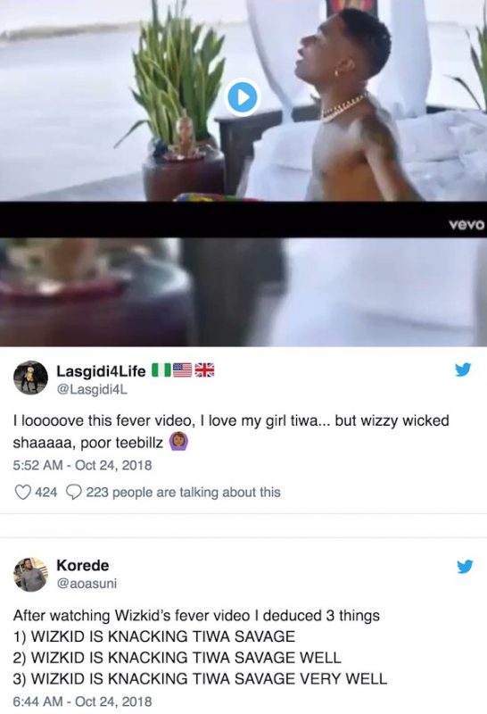 It is obvious Wizkid is sleeping with Tiwa Savage - Nigerians react