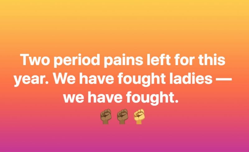 Whitney Swiss' post about Period Pain on Facebook