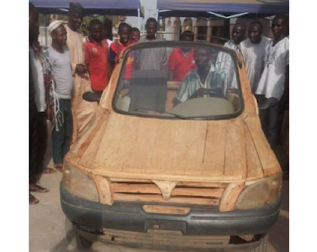 Wooden car as seen in Niger state
