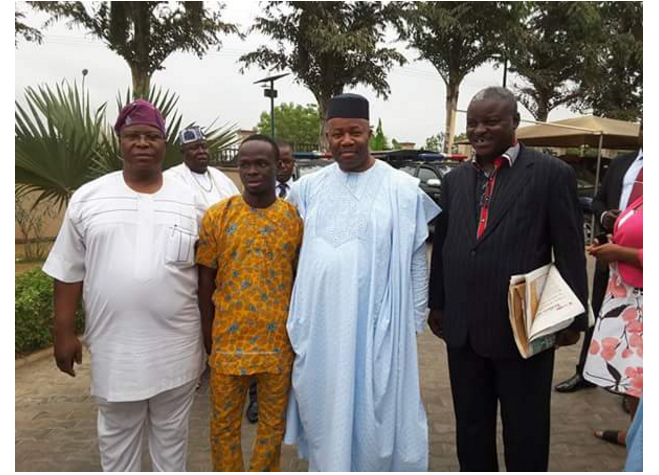 Obasanjo’s adopted son pictured with Senator Akpabio