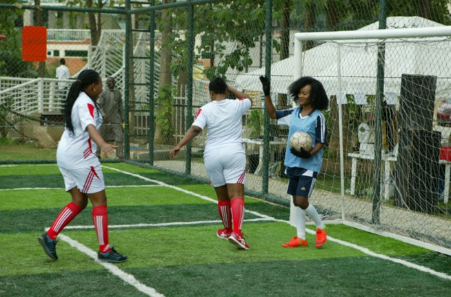 Kick against rape football match