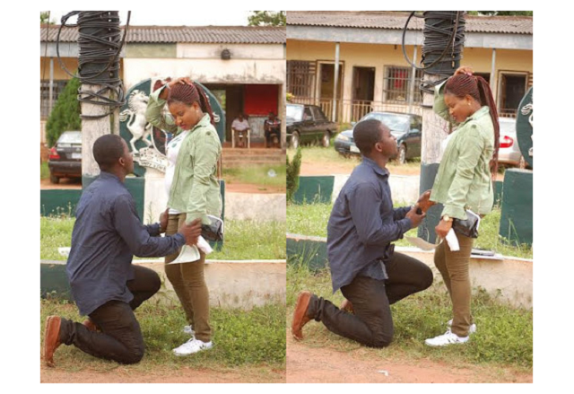 Man travels from Lagos to Edo state to propose to corper girlfriend