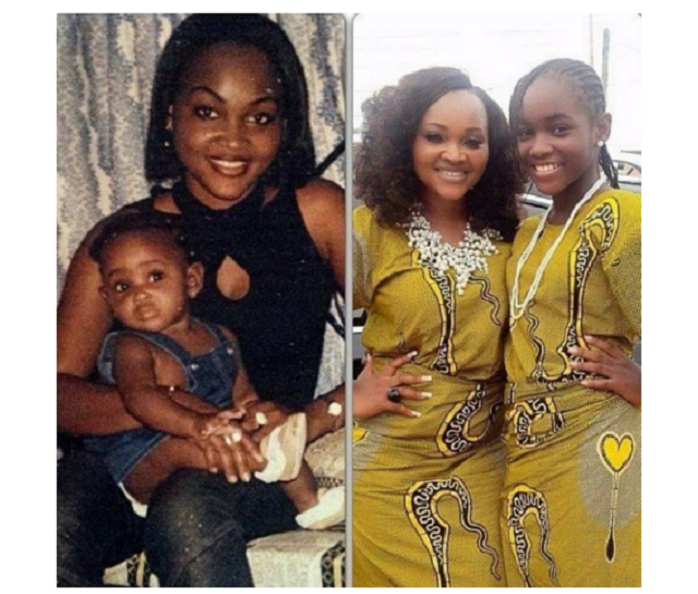 Mercy Aigbe and daughter Michelle