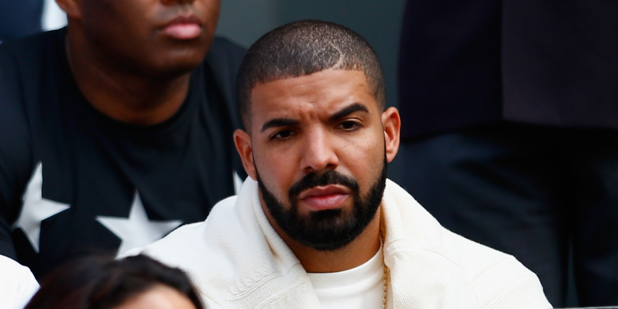 LONDON, ENGLAND - JULY 11: Drake attends day twelve of the Wimbledon Lawn Tennis Championships at the All England Lawn Tennis and Croquet Club on July 11, 2015 in London, England. (Photo by Julian Finney/Getty Images)