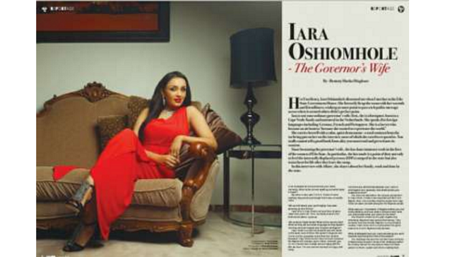Lara Oshiomole looks breathtakingly beautiful