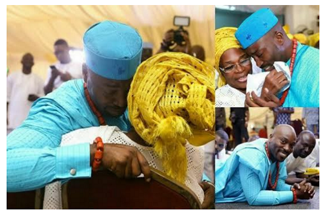Seun Akindele cried uncontrollably at his wedding
