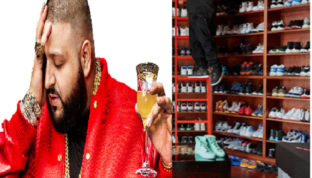 DJ Khaled shows off his impressive footwear collection