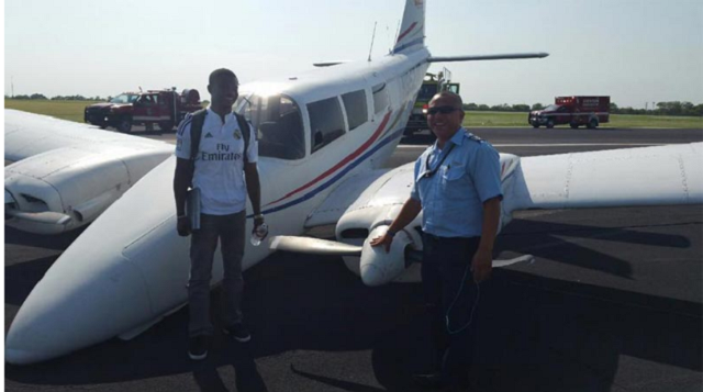Patos Oghenevwede lands plane without front tyre